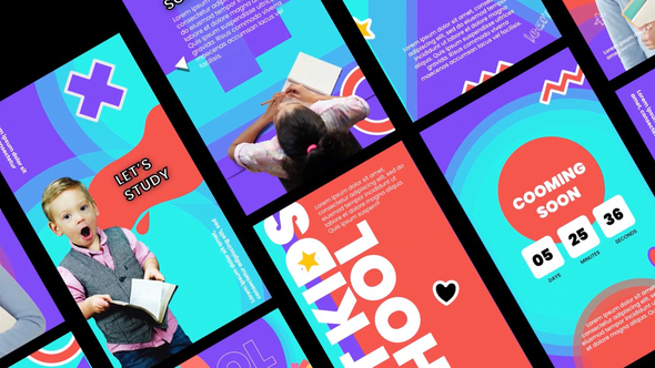 School Stories Instagram Product Promo template preview