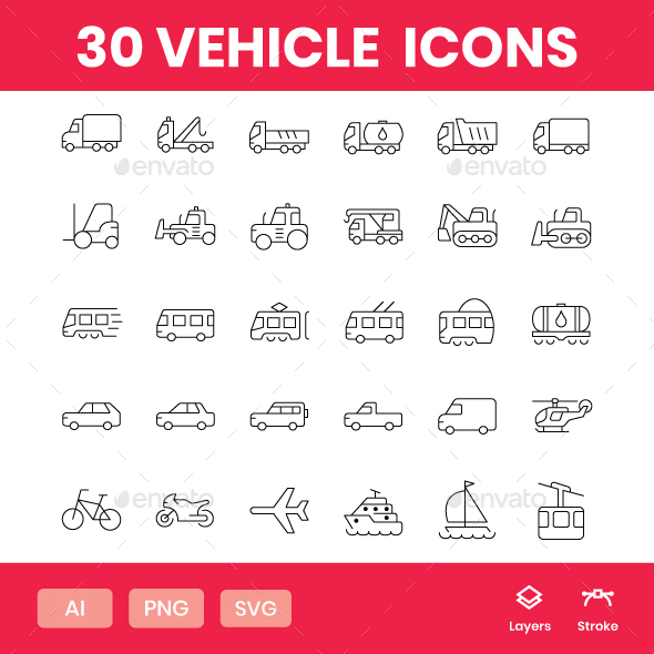 Vehicle - Icons Pack