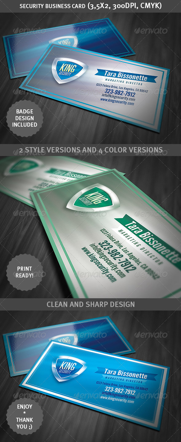 Security Shield Business Card - Creative Business Cards