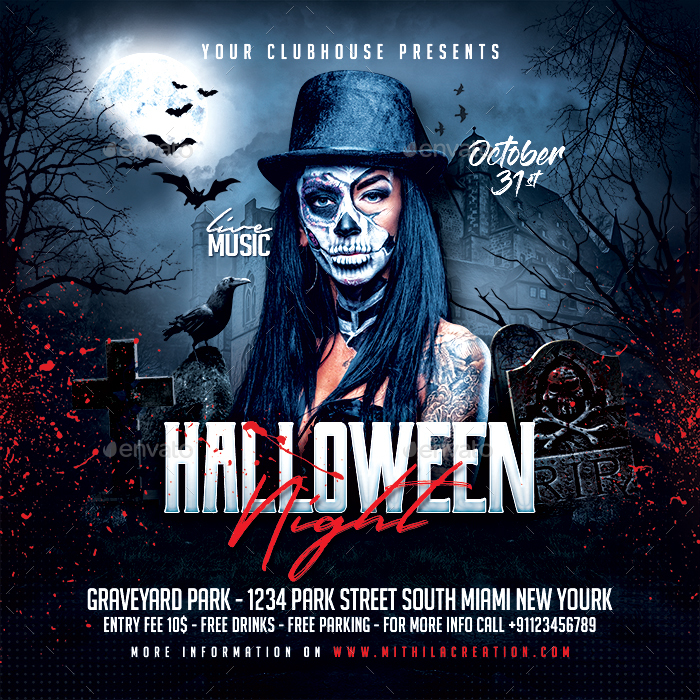 Halloween Flyer, Print Templates | GraphicRiver