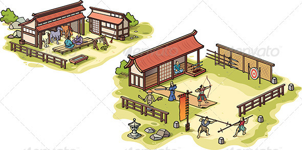 Samurai Training Camp - People Characters