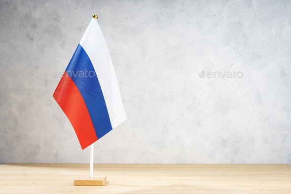Russia table flag - Stock Photo - Images