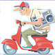 Man on the Scooter by Leks | GraphicRiver