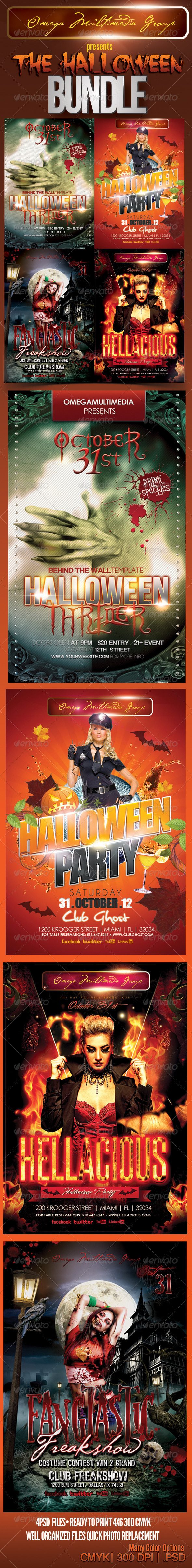 The Halloween Bundle - Events Flyers
