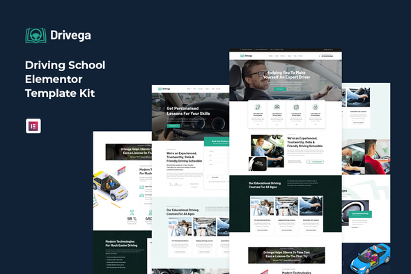 Drivega - Driving School Elementor Template Kit