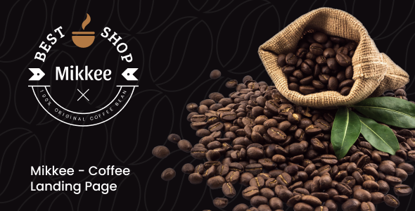 Mikkee - Coffee Landing Page XD Template