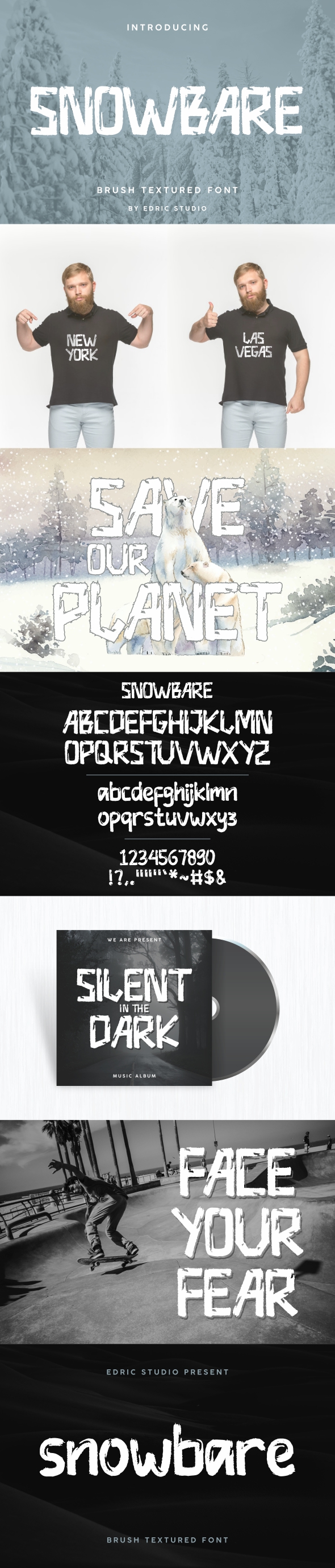 Snowbare Brush Display Font