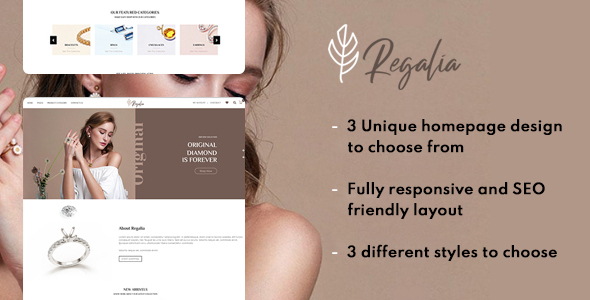 Exceptional Regalia a complete Jewelry shop HTML template