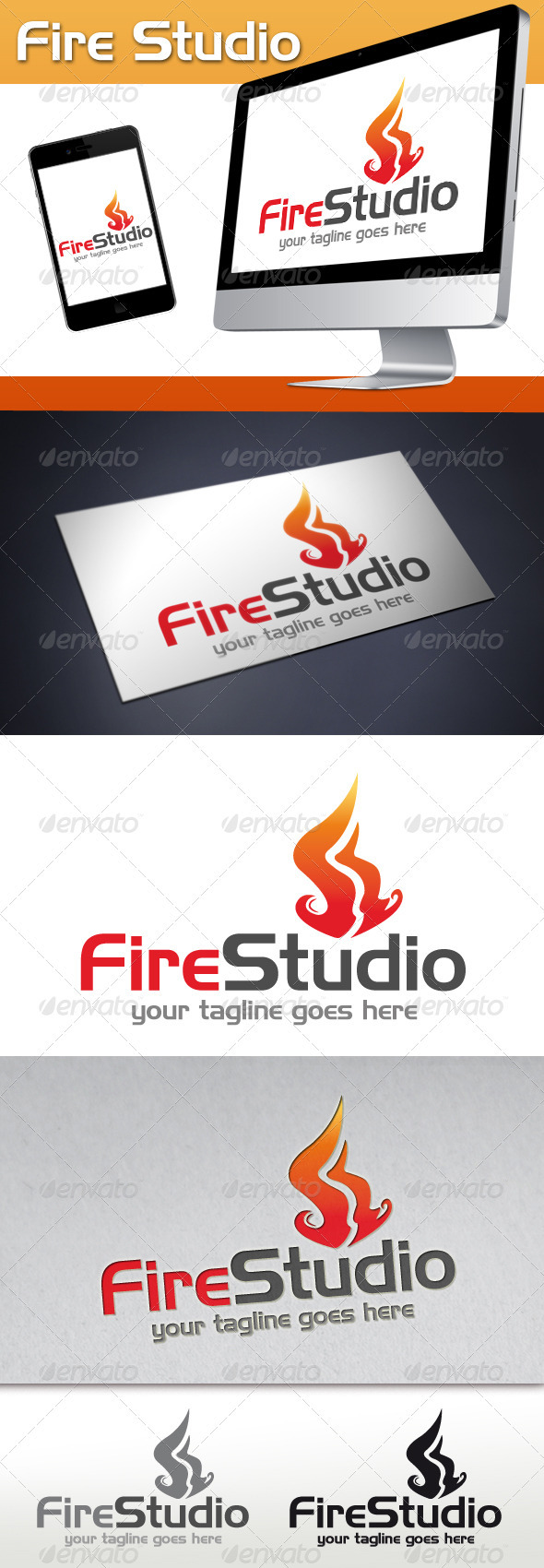 Fire Studio Logo - Symbols Logo Templates