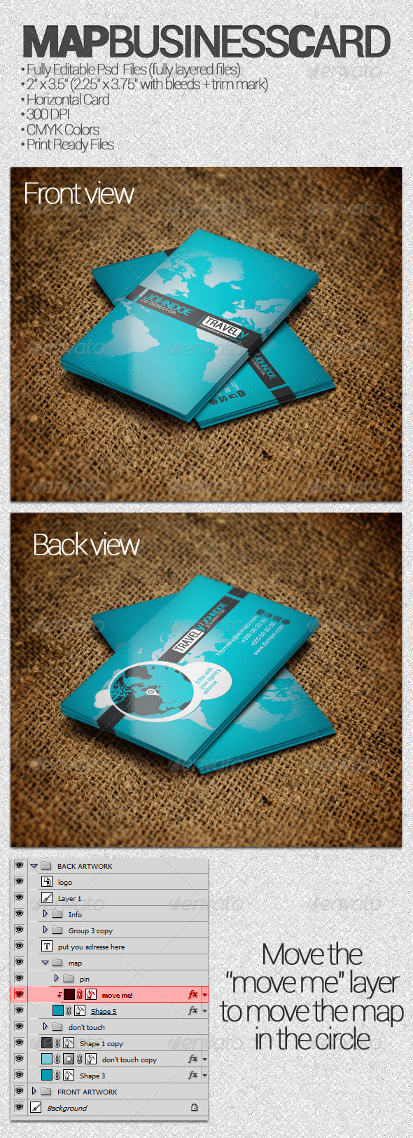 Map businesscard - Creative Business Cards