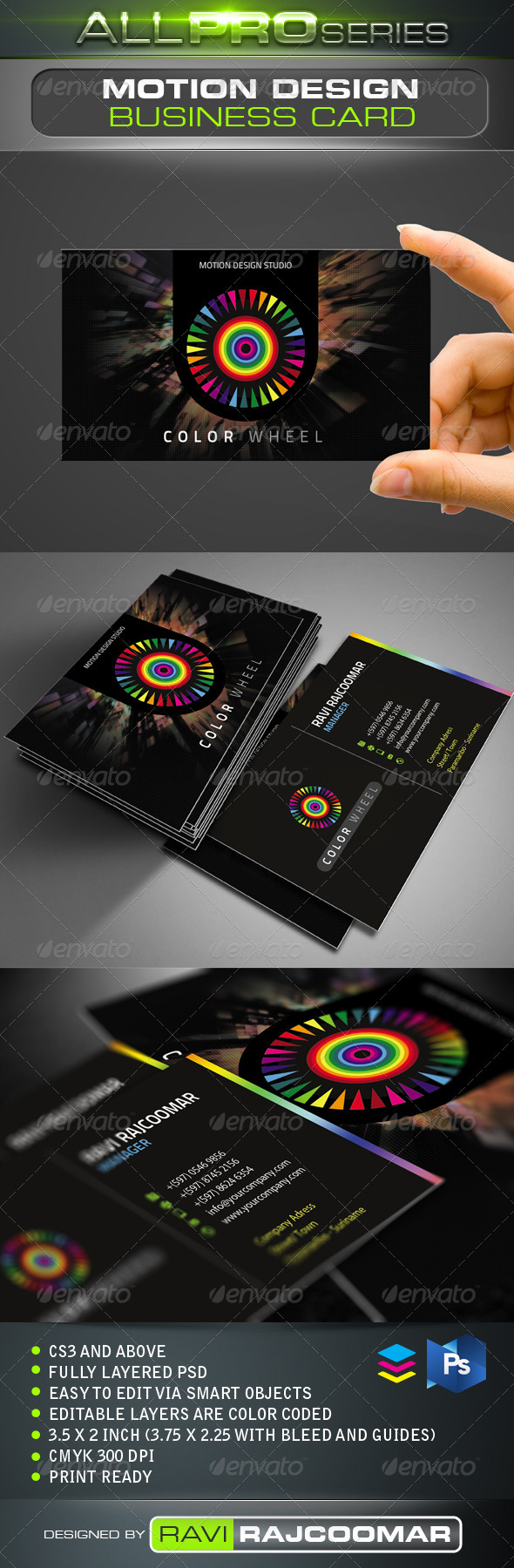 Motion Design Business Card - Creative Business Cards