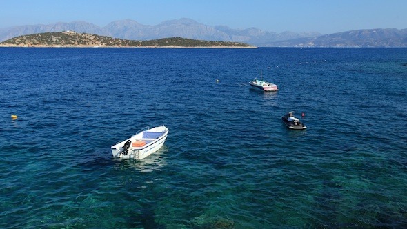 Boats And Small Islands, Agios Nikolaos, Crete 2