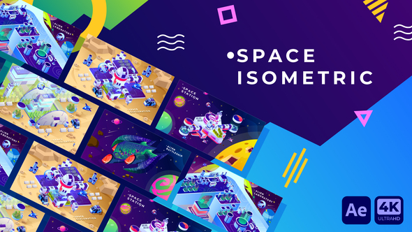 Space Technology Isometric Animation | After Effects