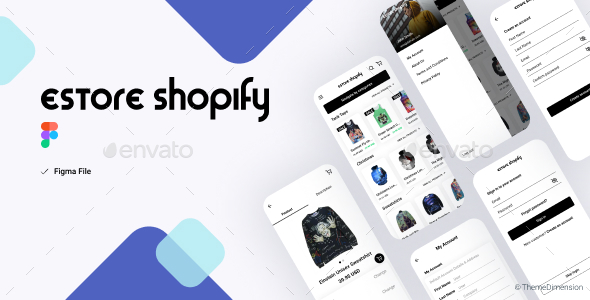 eStore Shopify Mobile Application - User Interface