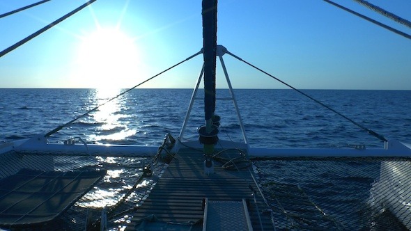 Catamaran, Sailing To Sunrise, Cuba