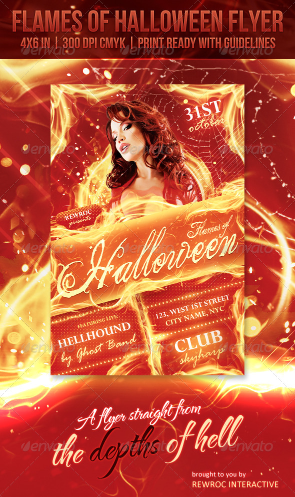 Flames Of Halloween Flyer