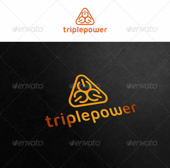 Triple Power Abstract Logo - Symbols Logo Templates
