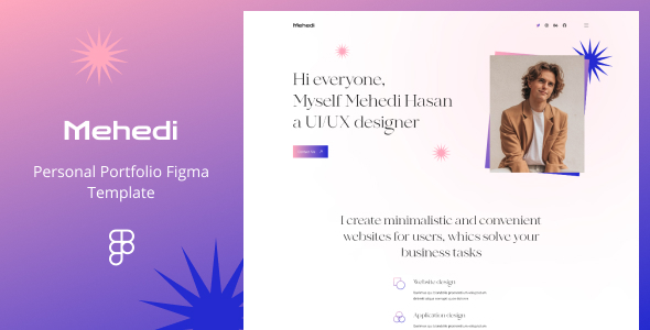 Mehedi - Personal Portfolio Figma Template