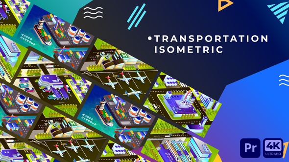 Transportation Isometric Animation | Premiere Pro MOGRT