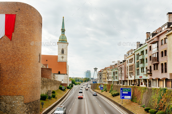 Staromestska street and the Cathedral of St. Martin