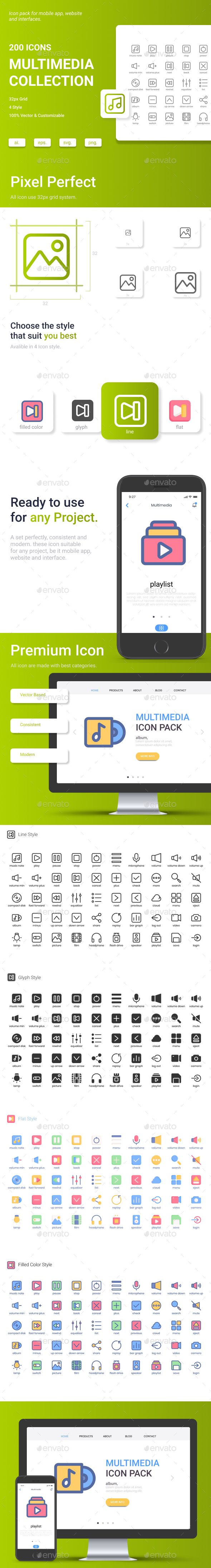 [DOWNLOAD]Multimedia Collection icon Set