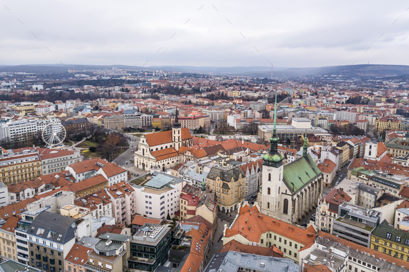 Cityscape of Brno in Czech Republic - Stock Photo - Images