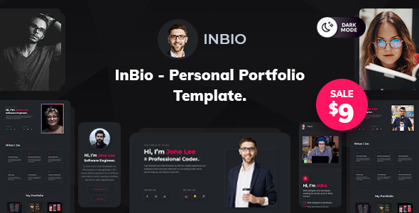 Inbio Personal Portfolio Html Template By Rainbow Themes Themeforest