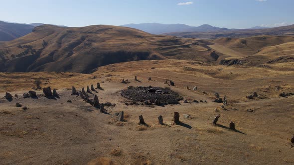 Large Stones in Field in Carahunge Armenia