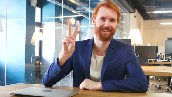 Victory Sign by Man, Red Hairs alt