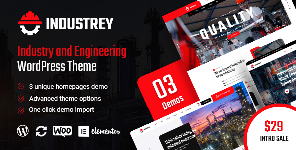 Industrey – Industry & Engineer WordPress Theme