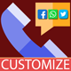 Create custom call and social button for WordPress