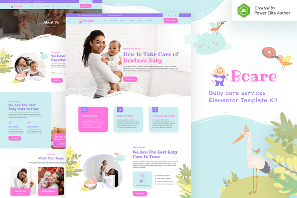 Bcare – Baby Care Services Elementor Template Kit