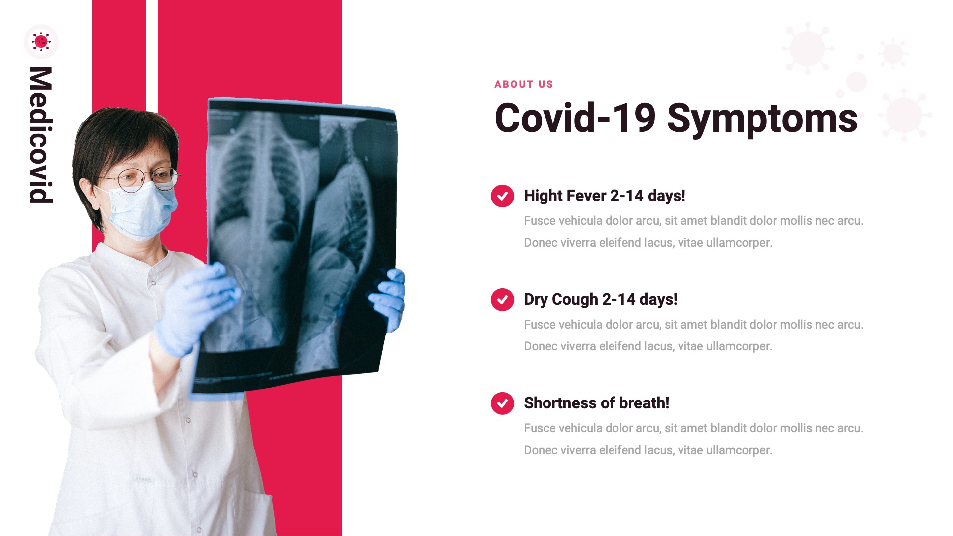 MEDICOVID - Covid Virus & Medical Powerpoint Template by MasdikaStudio With Regard To Radiology Powerpoint Template