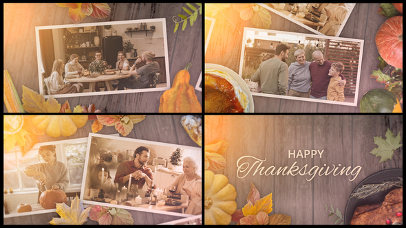 Thanksgiving Day Slideshow Opener for DaVinci Resolve