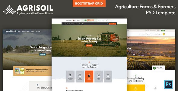 Agrisoil - PSD Template For Agriculture Farm & Farmers