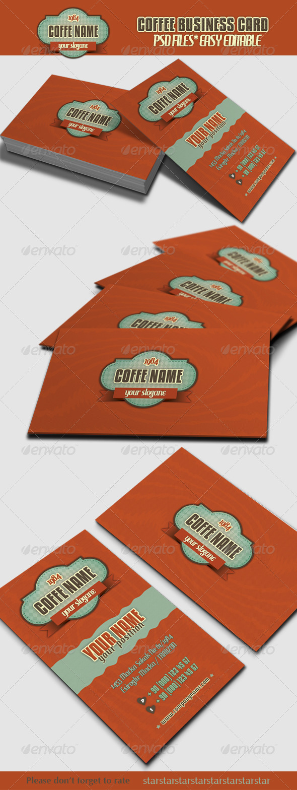 Coffee Business Card - Industry Specific Business Cards