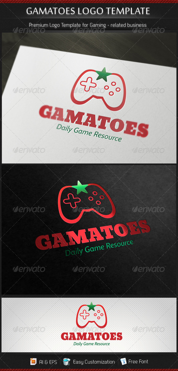 Gamatoes Game Studio Gamer Resource Logo Template - Objects Logo Templates