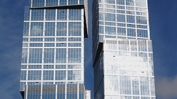 Skyscrapers With Sky Reflections