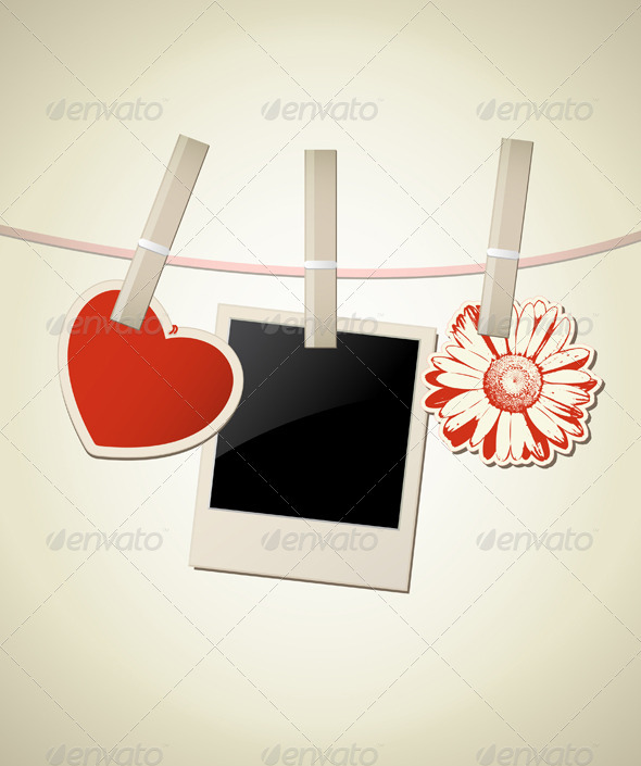 Photo Frame with Heart - Valentines Seasons/Holidays