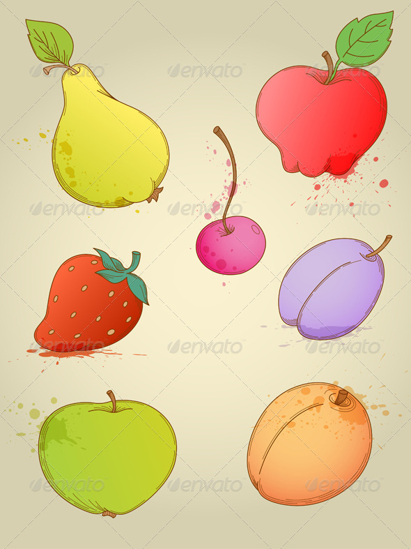 Set of Fruits - Food Objects