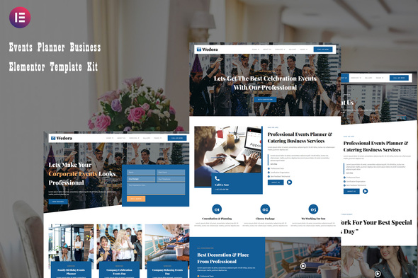 Wedora - Events Planner Business Elementor Template Kit