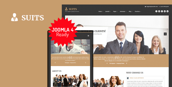Suits – Responsive Attorneys and Law Firms Joomla Template