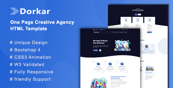 Dorkar - Creative Agency HTML Template