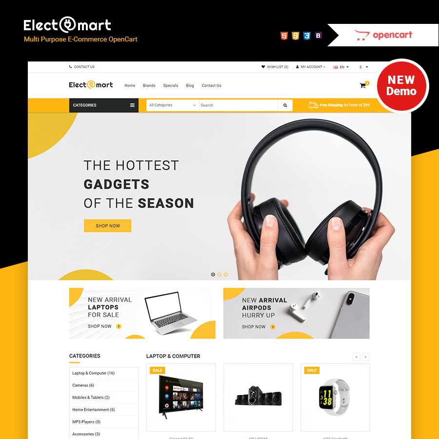 Electromart - ecommerce opencart theme - 2