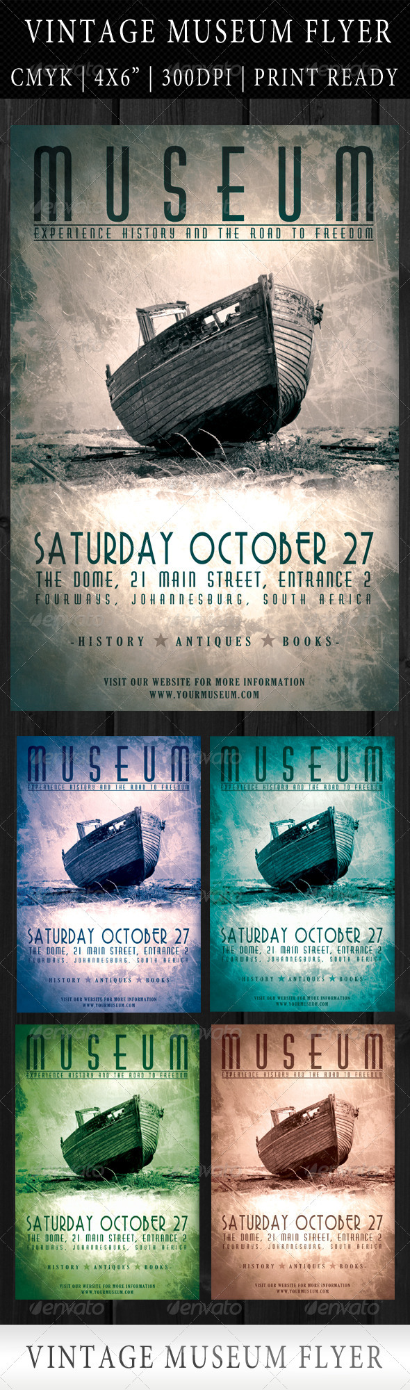 Vintage Museum Flyer Template - Events Flyers