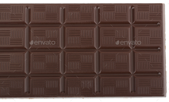 Chocolate bars stack isolated on white background Stock Photo by