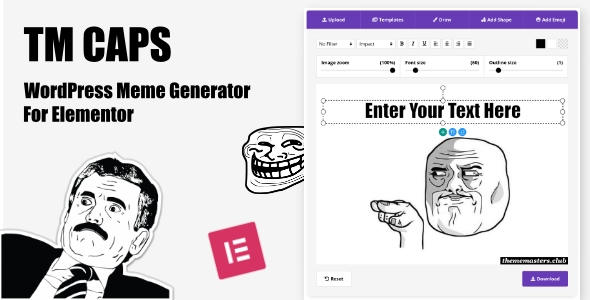 TM CAPS - WordPress Meme Generator For Elementor