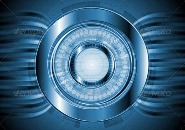 Dark blue hi-tech background. Vector design - Technology Conceptual