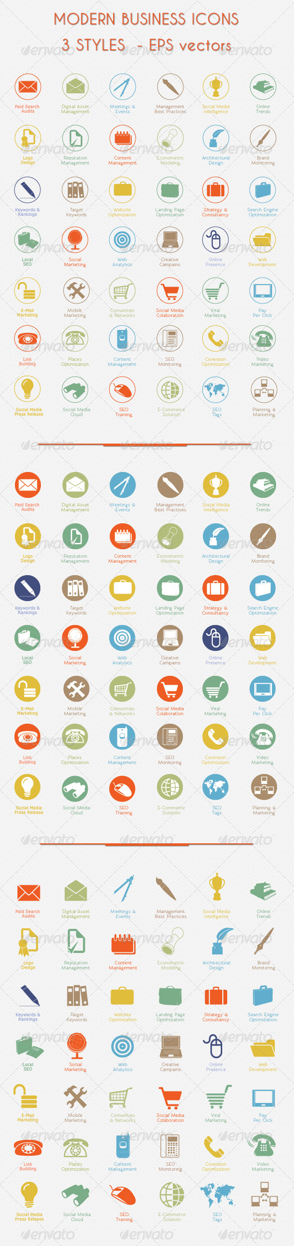 Modern Business Icon Set - Business Icons