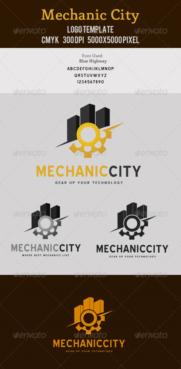 Mechanic City Logo Template - Buildings Logo Templates